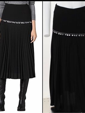 Sandro Debby Midi skirt with embellished trim